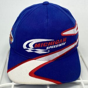 Vintage 2000 Michigan Speedway Strap Back Hat KMART 400 NASCAR Embroidered (H13)